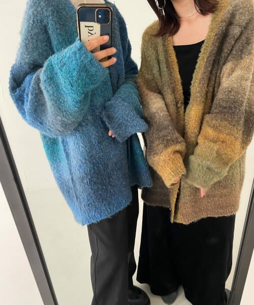 セール】 グラデーションニットカーディガン （カーディガン