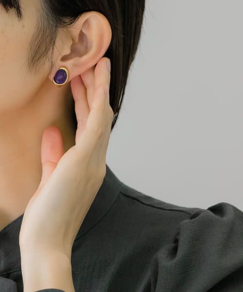 ＊＊KBF / ケービーエフ ピアス・イヤリング | ストーンクリップセットイヤリング（GOLD）