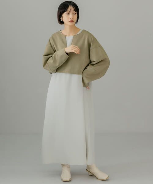 ＊＊KBF / ケービーエフ ワンピース | スエードトップスSETワンピース（KHAKI）