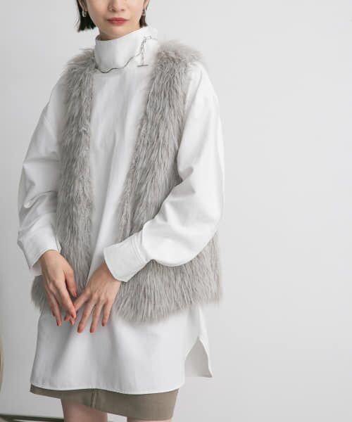 ＊＊KBF / ケービーエフ ベスト | ファーニットベスト（GRAY）