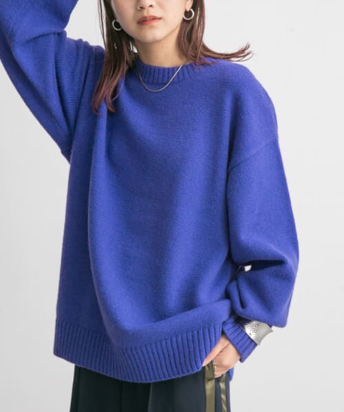 ＊＊KBF / ケービーエフ ニット・セーター | クルーネックオーバーニット（BLUE）