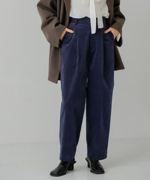 ＊＊KBF / ケービーエフ その他パンツ | ワンタックコーデュロイパンツ（NAVY）