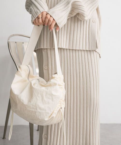 ＊＊KBF / ケービーエフ ショルダーバッグ | ドロストショルダーBAG（IVORY）