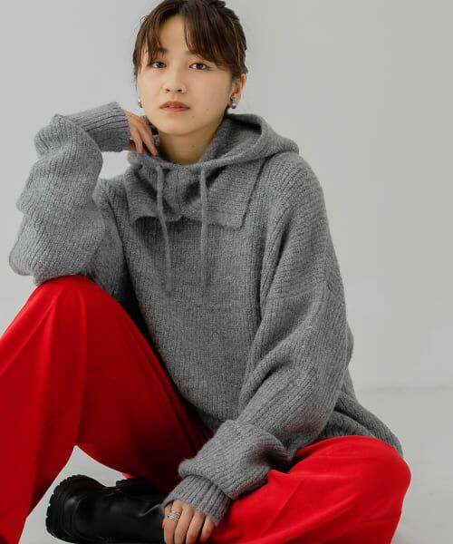 ＊＊KBF / ケービーエフ ニット・セーター | バラクラバSETニット（GRAY）
