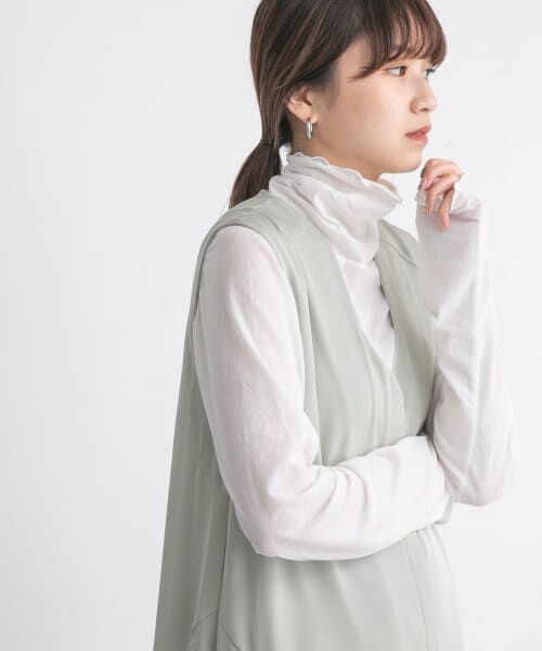 ＊＊KBF / ケービーエフ Tシャツ | ハイネックスリットカットソー（OFF）