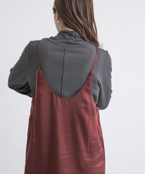 ＊＊KBF / ケービーエフ Tシャツ | ハイネックスリットカットソー（CHARCOAL）