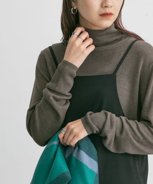 ＊＊KBF / ケービーエフ ニット・セーター | ハイネックコンパクトニット（BROWN）