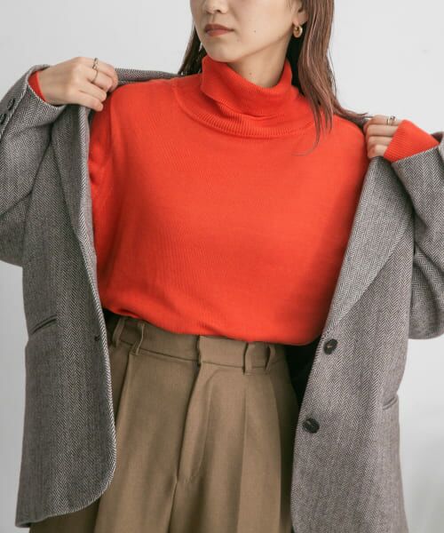 ＊＊KBF / ケービーエフ ニット・セーター | ハイネックコンパクトニット（ORANGE）
