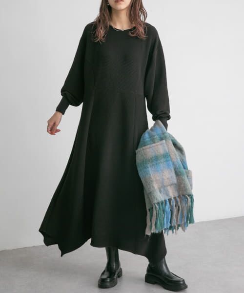 ＊＊KBF / ケービーエフ ワンピース | パネル切替カットワンピース（BLACK）