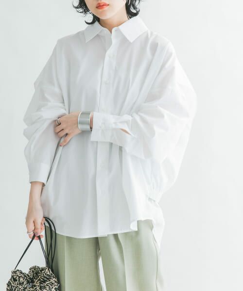 ＊＊KBF / ケービーエフ シャツ・ブラウス | BACKレイヤードシャツ（WHITE）