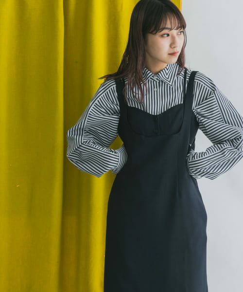 ＊＊KBF / ケービーエフ ワンピース | Iラインレイヤードビスチェワンピース（D.NAVY）