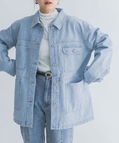 【KBF 】新品 ライトブルー デニムカバーオール セール】 デニムカバーオール (Gジャン・デニムジャケット