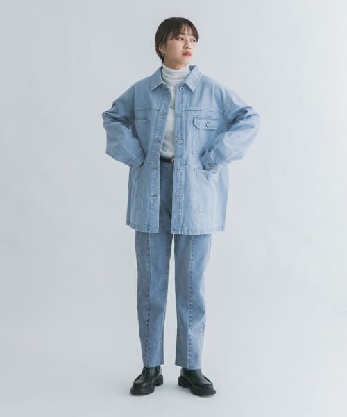 【KBF 】新品　ライトブルー デニムカバーオール セール】 デニムカバーオール （Gジャン・デニムジャケット