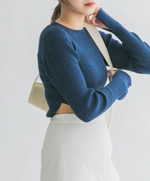 ＊＊KBF / ケービーエフ ニット・セーター | ウエストカットアウトリブニット（NAVY）