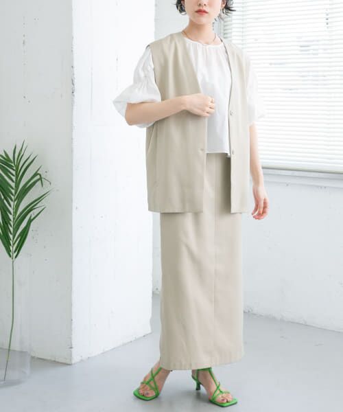 ＊＊KBF / ケービーエフ ワンピース | セパレートベストワンピース（BEIGE）