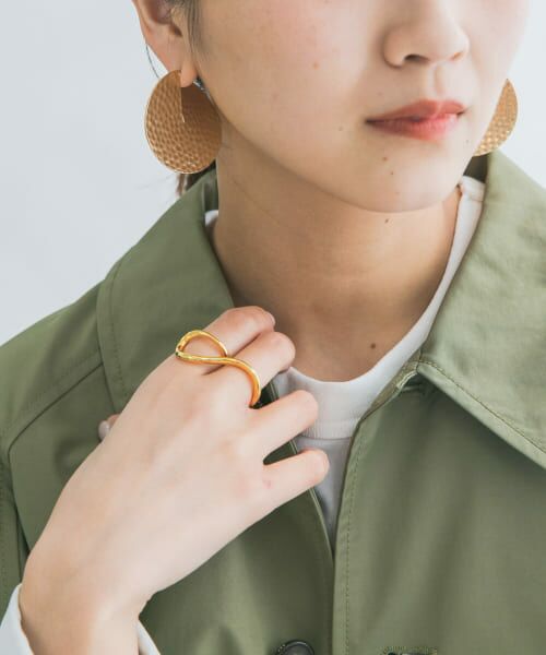 ＊＊KBF / ケービーエフ ピアス・イヤリング | ボリュームサークルメタルピアス（GOLD）