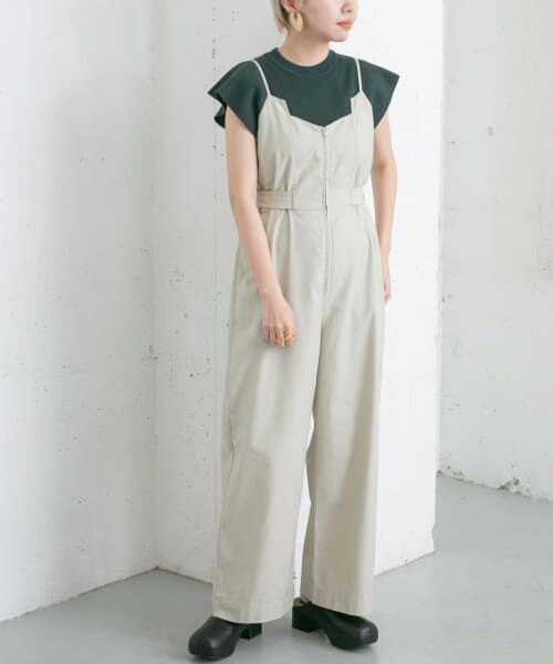 ＊＊KBF / ケービーエフ サロペット・オールインワン | フロントZIPサロペット（IVORY）