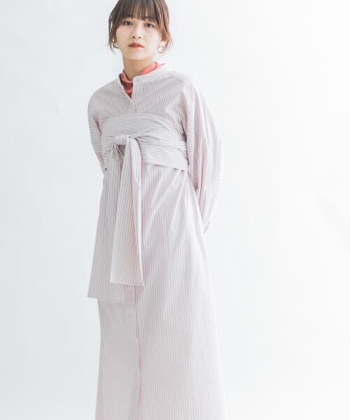 ＊＊KBF / ケービーエフ ワンピース | ストライプデザインシャツワンピース（TERRACOTTA）