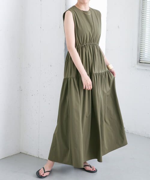 ＊＊KBF / ケービーエフ ワンピース | ノースリーブドロストワンピース（D.GREEN）
