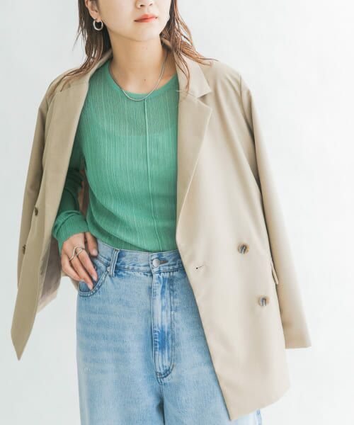 ＊＊KBF / ケービーエフ テーラードジャケット | ダブルロングジャケット（BEIGE）