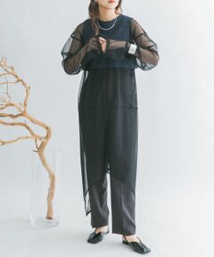 レイヤードチュールトップス