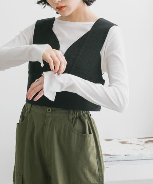 ＊＊KBF / ケービーエフ Tシャツ | ツイストデザインカットソー（OFF）