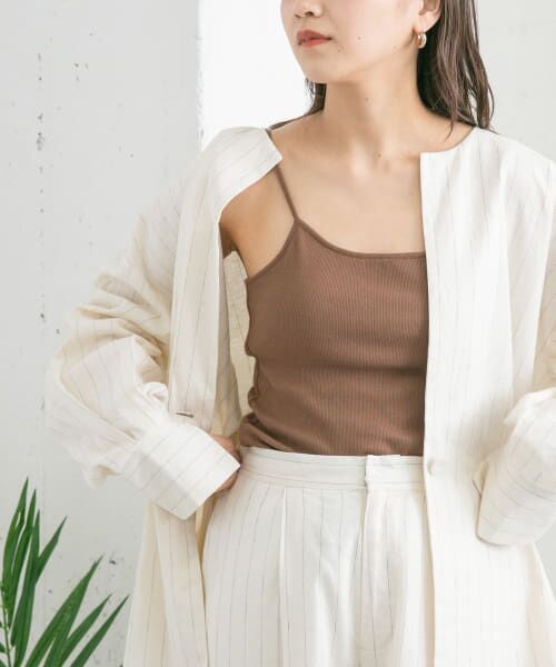 ＊＊KBF / ケービーエフ キャミソール・チューブトップ | BACKオープンキャミソール（BROWN）