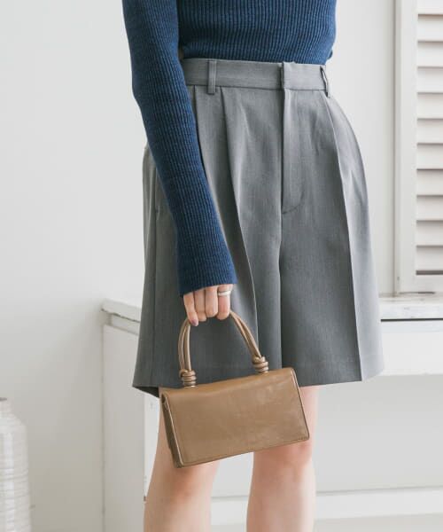 ＊＊KBF / ケービーエフ ショート・ハーフ・半端丈パンツ | ダブルタックショートパンツ（GRAY）