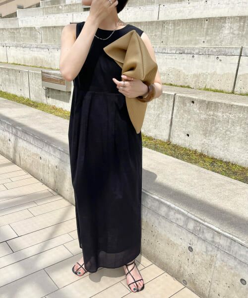 ＊＊KBF / ケービーエフ ワンピース | BACKオープンノースリーブワンピース（BLACK）