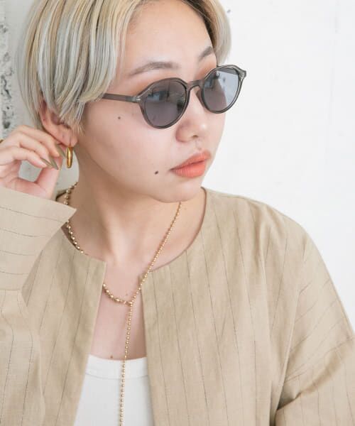 **KBF / ケービーエフ サングラス・メガネ | ボストンフレームサングラス(GRAY×BLUE)