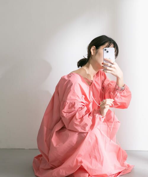 ＊＊KBF / ケービーエフ ワンピース | 『WEB/一部店舗限定』2WAYギャザーボリュームワンピース（PINK）