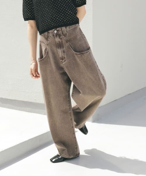 ＊＊KBF / ケービーエフ デニムパンツ | 『一部WEB限定カラー』『3サイズ展開』BIGポケットデザインデニム（BROWN）