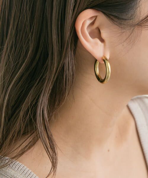 ＊＊KBF / ケービーエフ ピアス・イヤリング | ラウンドフープピアス30mm（GOLD）