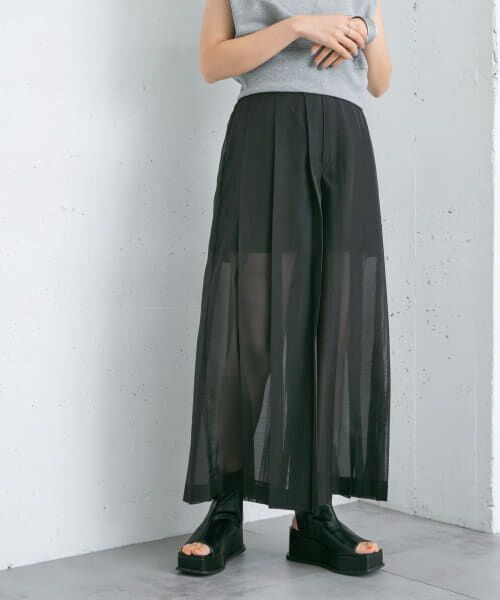 ＊＊KBF / ケービーエフ その他パンツ | シアープリーツWIDEパンツ（BLACK）