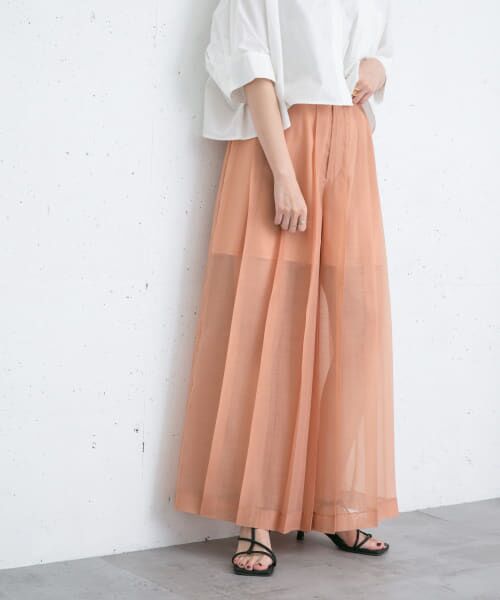 ＊＊KBF / ケービーエフ その他パンツ | シアープリーツWIDEパンツ（TERRACOTTA）