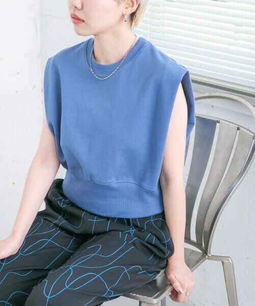 ＊＊KBF / ケービーエフ スウェット | ショルダータックコンパクトスウェット（BLUE）