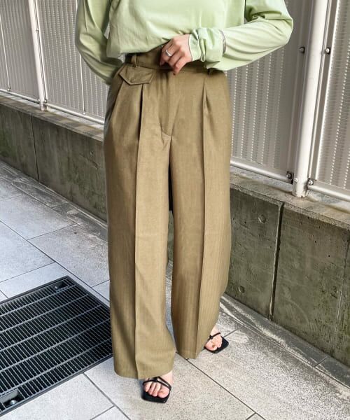 ＊＊KBF / ケービーエフ その他パンツ | フラップWIDEストレートパンツ（KHAKI）
