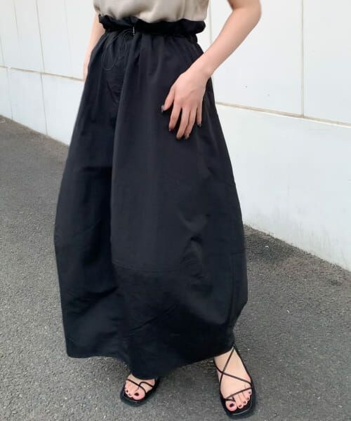 ＊＊KBF / ケービーエフ スカート | バルーンロングスカート（BLACK）