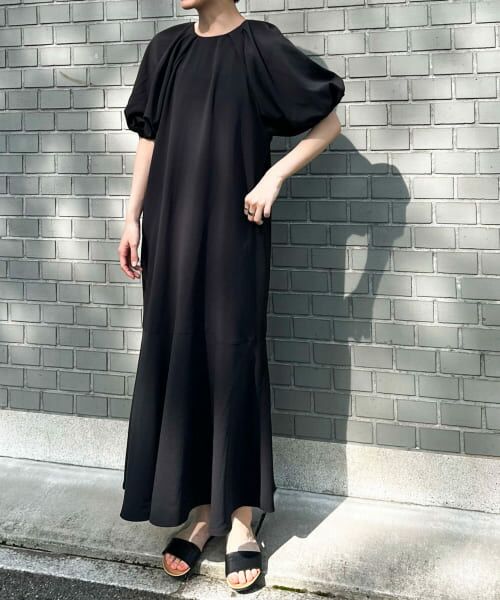 セール】 タックバルーンスリーブワンピース （ワンピース