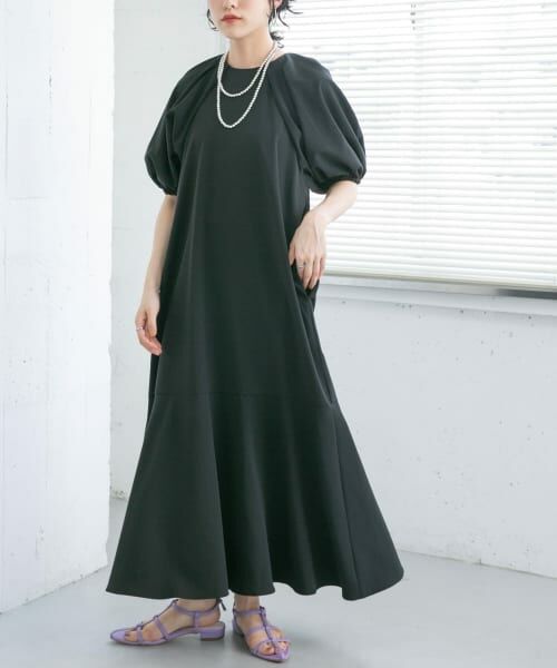 セール】 タックバルーンスリーブワンピース （ワンピース