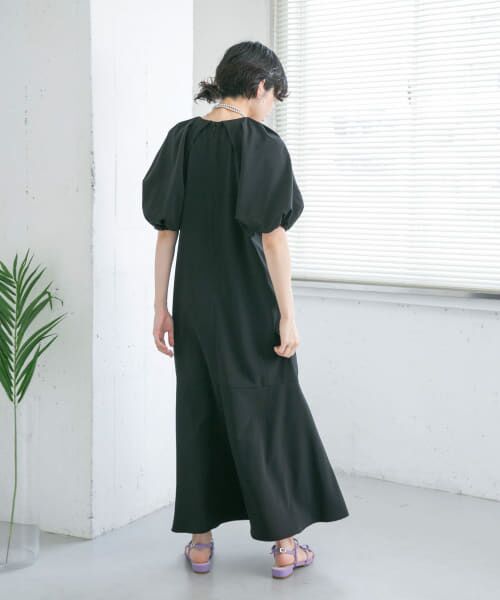 ゲラン　ペルナ　バルーンスリーブ ワンピース M rienda | 【AKB48 千葉恵里さん着用】バルーンフリルスリーブ