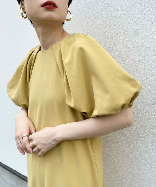 セール】 タックバルーンスリーブワンピース （ワンピース