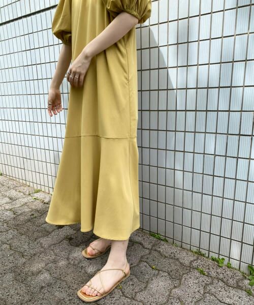 セール】 タックバルーンスリーブワンピース （ワンピース