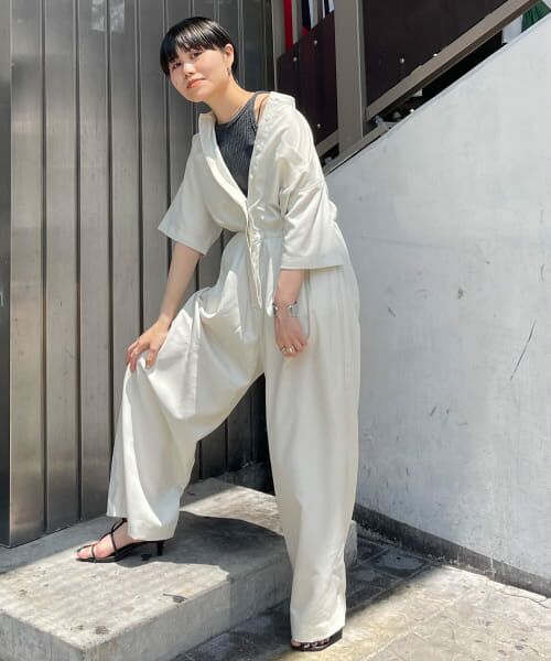 ＊＊KBF / ケービーエフ サロペット・オールインワン | WIDEWIDEジャンプスーツ（OYSTER）