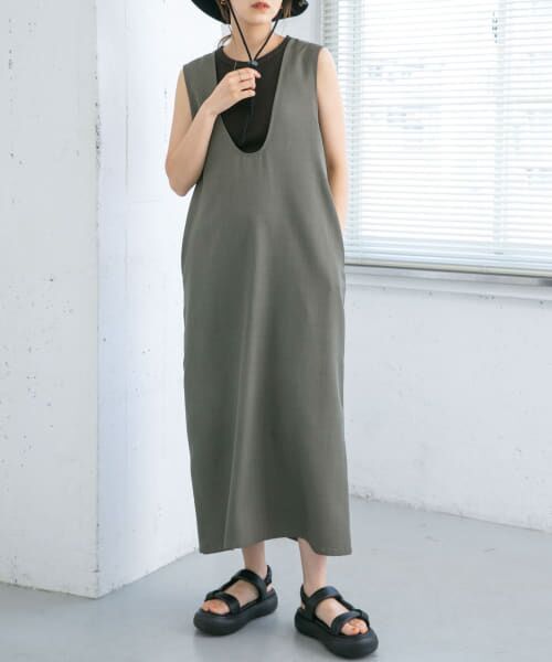 ＊＊KBF / ケービーエフ ワンピース | 2WAYジャンパースカート（CHARCOAL）