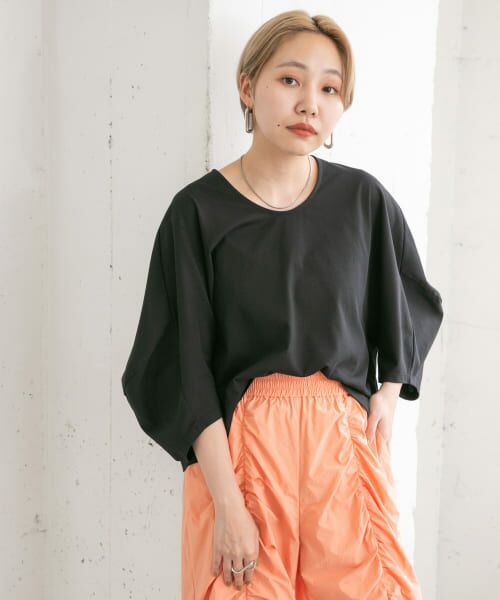 ＊＊KBF / ケービーエフ Tシャツ | 立体スリーブカットソー（BLACK）