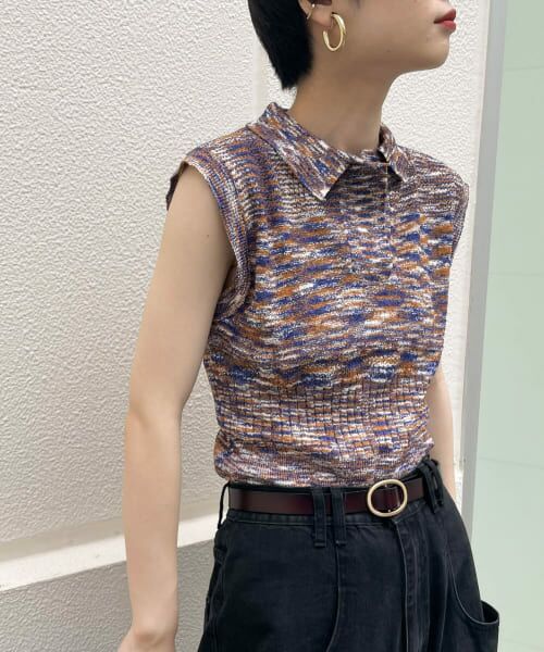 セール】 スリーブレスポロニット （ニット・セーター）｜＊＊KBF