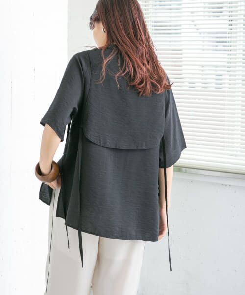 ＊＊KBF / ケービーエフ シャツ・ブラウス | ベストレイヤードシャツ（BLACK）