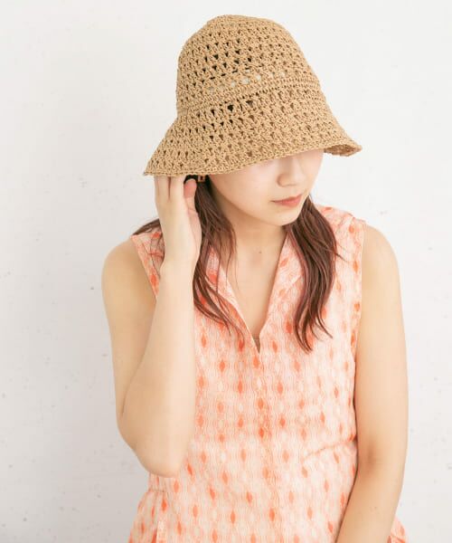 ＊＊KBF / ケービーエフ ハット | 透かし編みバケットHAT（BEIGE）