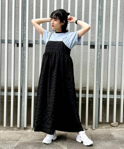 ＊＊KBF / ケービーエフ ワンピース | スパゲッティストラップキャミワンピース（BLACK）